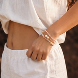 Mauve Pearls Bracelet